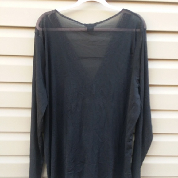 Lane Bryant 26/28 Sheer Black Empire Waist Top - Picture 3 of 7
